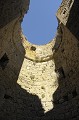 Vue intérieure de l'une des tours du château de Puilaurens. aude,chateaux cathares,puilaurens 