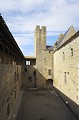Nous sommes dans le château des Comtes de Carcassonne, dans la "Cour du Midi" avec, en face de nous, la tour la plus haute du château qui servait de tour de guet. aude,pays cathare,carcassonne,cour du midi,tour de guet 
